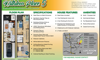 Ready for occupancy Townhouses in Kathleen Place 5 Molino 7, Bacoor, Cavite