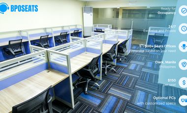 Spacious BPO Office Space in Pampanga Marquee Mall | Fully Furnished Plug & Play Office | ₱8,600/seat/month