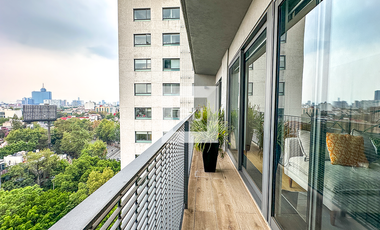 Departamento amueblado en RENTA en Condesa con terraza, vistas y amenidades
