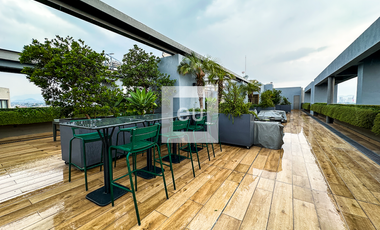 Departamento amueblado en RENTA en Condesa con terraza, vistas y amenidades