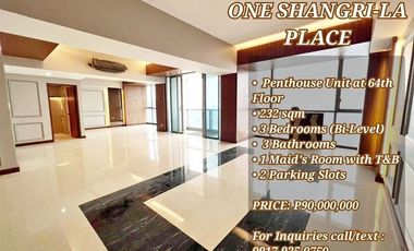 For Sale 232 sqm Penthouse Unit in One Shangri-La Place, Mandaluyong City