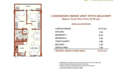 Alea Residences Bacoor 2 Bedroom Unit rush Sale near PITX Oak Harbor, Bacoor