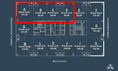 141sqm Office Space Unit For Sale The Glaston Tower at Ortigas East RFO