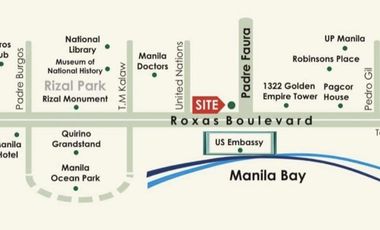 For sale 1 bedroom condo with views of Manila Bay beside US Embassy