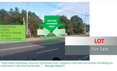 Lot along National Highway Santo Tomas, Batangas For Sale