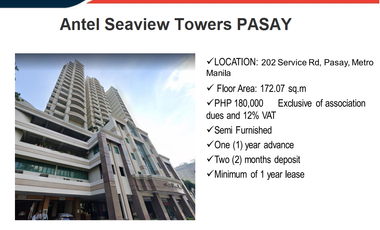 Condominium for rent in Roxas Boulevard Service Road, Metropolitan Park, Barangay 76, Zone 10, District 1, Pasay, Southern Manila District