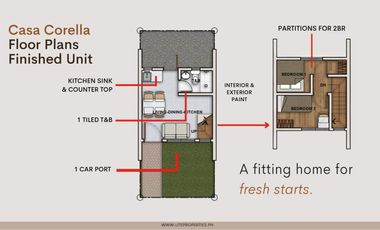 CASA CORELLA TOWNHOUSE FOR SALE - 6,000 Reservation Fee