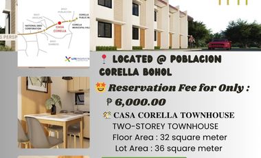 CASA CORELLA TOWNHOUSE FOR SALE - 6,000 Reservation Fee