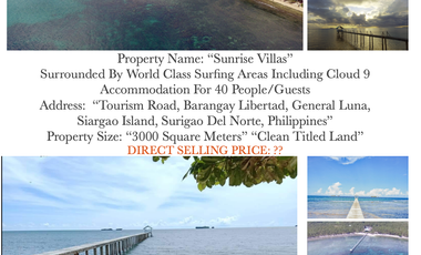 Absolutely Spectacular Beachfront Resort in Siargao Island with Jetty