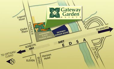 2BR Loft Condominium unit for rent at Gateway Garden Heights, Mandaluyong City