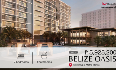 For Sale: 2 Bedroom Unit at Belize Oasis in Muntinlupa City, Metro Manila