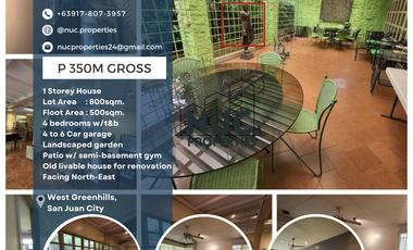 House 4 Br for Sale West Greenhills (wackwack golfcourse side), San Juan City