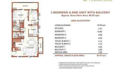 Clean Title RFO 3BR with Balcony & Parking FOR SALE at Alea Residences Bacoor Cavite