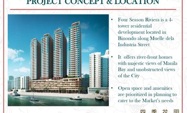 For Sale 1 Bedroom Condominium in Binondo Manila | Four Season Riviera