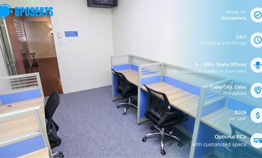Performance Management Office Space in Cebu City | Fully Furnished Office for Lease
