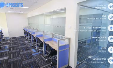 CRM Management BPO Services in Cebu Philippines | Fully Furnished Office Space for Lease with 24/7 Access & IT Support at Ayala Center Cebu Tower