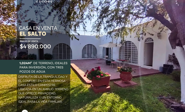 CASA EN VENTA EN SAN JOSE DEL QUINCE, EL SALTO, JALISCO