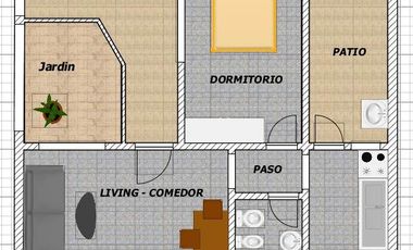 Departamento Tipo Casa en alquiler en Lanus Este
