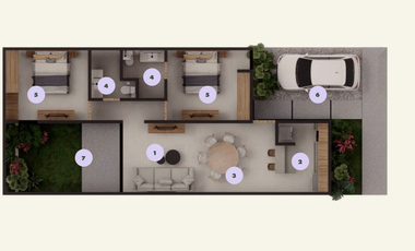 CASA DE UNA PLANTA EN PREVENTA EN LADERA RESIDENCIAL CONKAL.