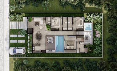 Villa de lujo  de 3 habitaciones en  Tulum Country Club a minutos del mar