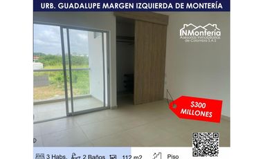 SE VENDE APARTAMENTO EN URB GUADALUPE, MARGEN IZQUIERDA  DE MONTERA