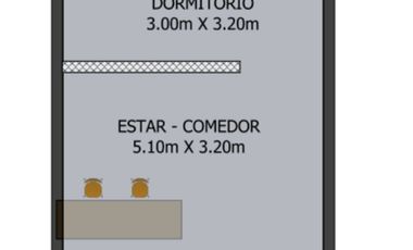Importante monoambiente amoblado y con balcon !!