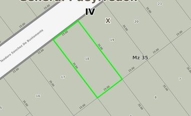 LOTE 525 M2 EN VENTA EN ALFAR