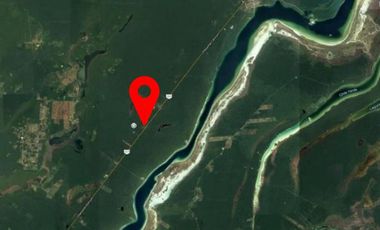 Terreno en venta de 96 hectáreas sobre carretera federal en Bacalar, ideal para desarrollo habitacional o turístico