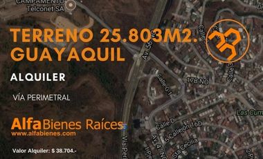 Terreno en arriendo en Guayaquil, Prosperina