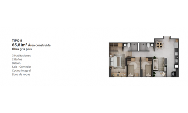 Venta apartamento en cesión de derechos Nuevo Poblado Itagüí