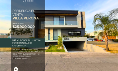 RESIDENCIA EN VENTA EN VILLA VERONA, ZONA DIAMANTE, ZAPOPAN