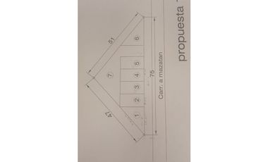 7 Lotes a orilla de carretera Mazatán