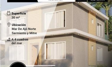 Casa a 400 metros del mar en Mar de Ajo - Sarmiento y Mitre