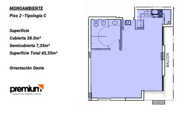 Venta - Monoambiente - Piso 2 Dpto 2C - Cristóbal Colón 55 - Neuquén Capital