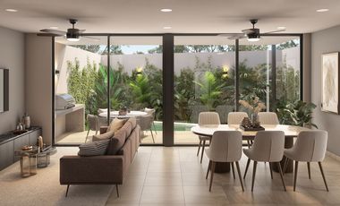 Casa en privada ROSAMORA, en Conkal, Yucatán.