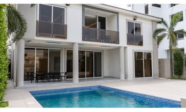 Samborondón Isla Mocolí, Casa Amoblada, 485m2, 4 dormitorios