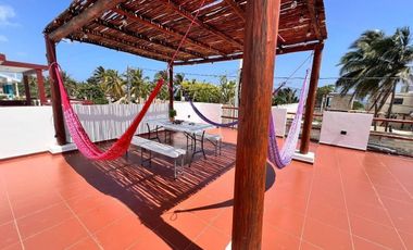 Casa en segunda fila de la playa en renta en Chuburná Puerto