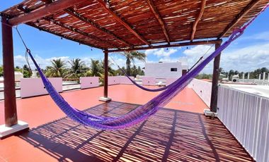 Casa en segunda fila de la playa en renta en Chuburná Puerto