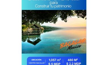 Venta Terreno Bacalar 480 m2 $2.2 MDP