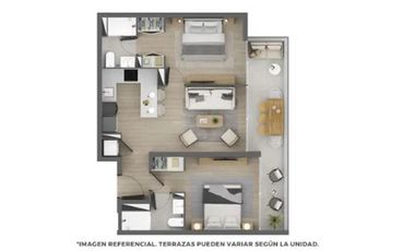 Arriendo Dpto 2D-2B Metro Santa Ana
