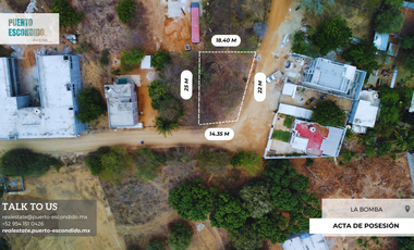 Terreno cerca del Mercado de Zicatela