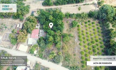 Maravilloso Terreno en la Barra de Colotepec