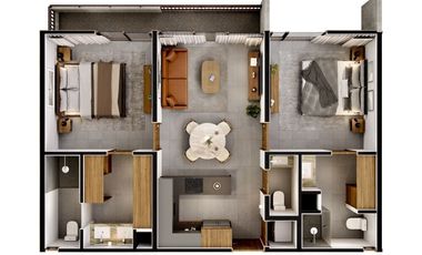 ANDERA: Departamento exclusivo en nivel 4 de 2 recámaras.