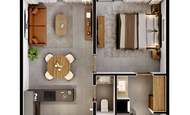 ANDERA: Departamento exclusivo en nivel 3 de 1 recámara.