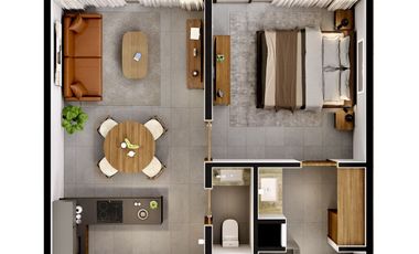 ANDERA: Departamento exclusivo en nivel 1 de 1 recámara.