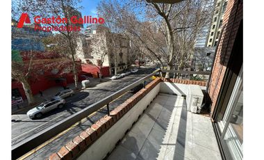 Venta 1 ambiente d 43 m2 al frente con balcón aterrazado vista  a la Biblioteca Nacional