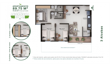 Majestuoso Conjunto Residencial. Proyecto de apartamentos en Cerritos. Pereira - Colombia.