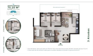 Majestuoso Conjunto Residencial. Proyecto de apartamentos en Cerritos. Pereira - Colombia.