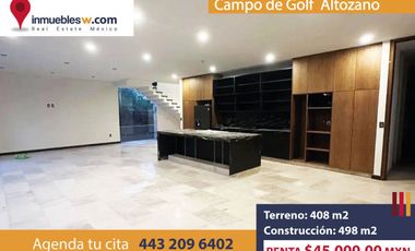 CASA EN RENTA EN CLUB Y DENTRO DEL CAMPO DE GOLF ALTOZANO, MORELIA