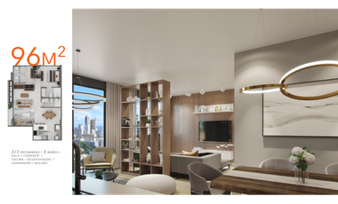 OBARRIO / PH AURA / 96M / 2 HABITACION / BALCON / 1 PARKING